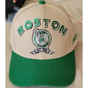 Men's Boston Celtics Mitchell & Ness Cream/Kelly Green 17x NBA Crown Snapback